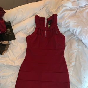 Body con fit red dress